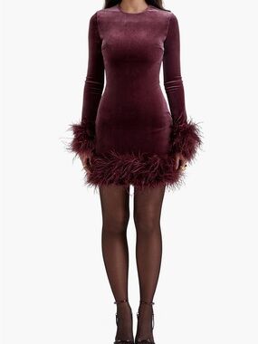 house of cb red long sleeve dress House Of Cb Dresses